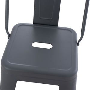 ΣΚΑΜΠΟ ΜΠΑΡ ΜΕΣΑΙΟΥ ΥΨΟΥΣ ΜΕΤΑΛΛΙΚΟ MELITA-PRO HM8574.50 ΓΚΡΙ 43x43x88Υεκ. - Pakobazaar