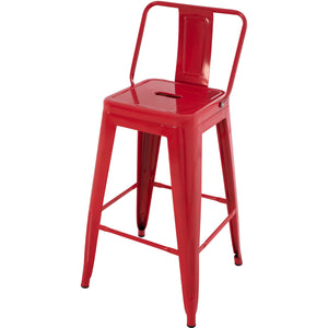 ΣΚΑΜΠΟ ΜΠΑΡ ΜΕΣΑΙΟΥ ΥΨΟΥΣ ΜΕΤΑΛΛΙΚΟ MELITA-PRO HM8574.44 ΚΟΚΚΙΝΟ 43x43x88Υεκ. - Pakobazaar