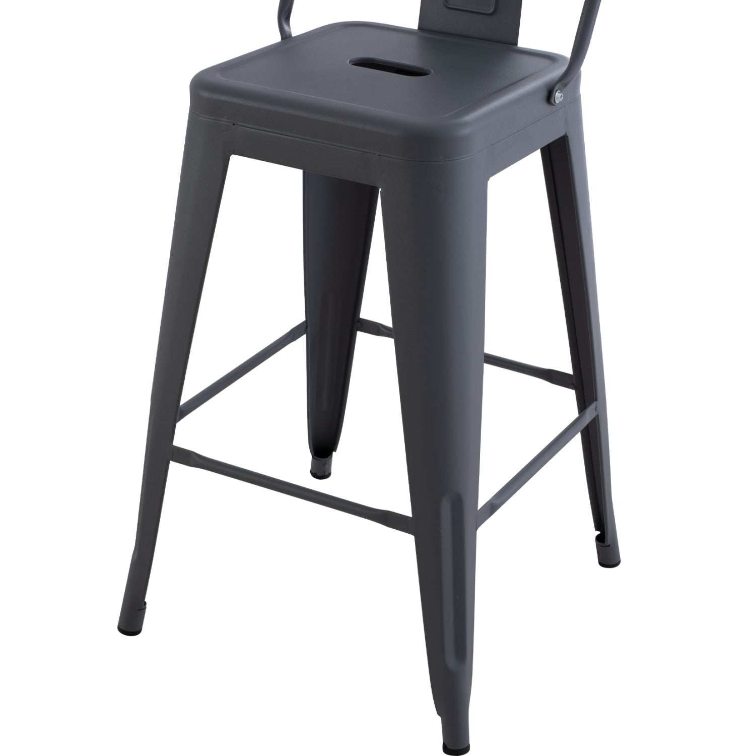 ΣΚΑΜΠΟ ΜΠΑΡ ΜΕΣΑΙΟΥ ΥΨΟΥΣ ΜΕΤΑΛΛΙΚΟ MELITA-PRO HM8574.50 ΓΚΡΙ 43x43x88Υεκ. - Pakobazaar