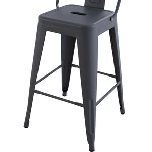 ΣΚΑΜΠΟ ΜΠΑΡ ΜΕΣΑΙΟΥ ΥΨΟΥΣ ΜΕΤΑΛΛΙΚΟ MELITA-PRO HM8574.50 ΓΚΡΙ 43x43x88Υεκ. - Pakobazaar