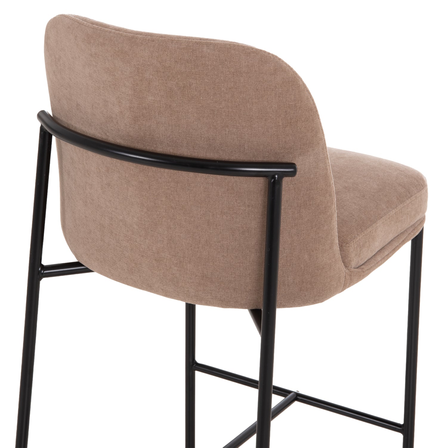 ΣΚΑΜΠΟ ΜΠΑΡ ΜΕΣ.ΥΨΟΥΣ MANIDO HM18427.02 TAUPE ΥΦΑΣΜΑ-ΜΕΤΑΛ.ΜΑΥΡΟΣ ΣΚΕΛΕΤΟΣ 45x55x92Υεκ - Pakobazaar