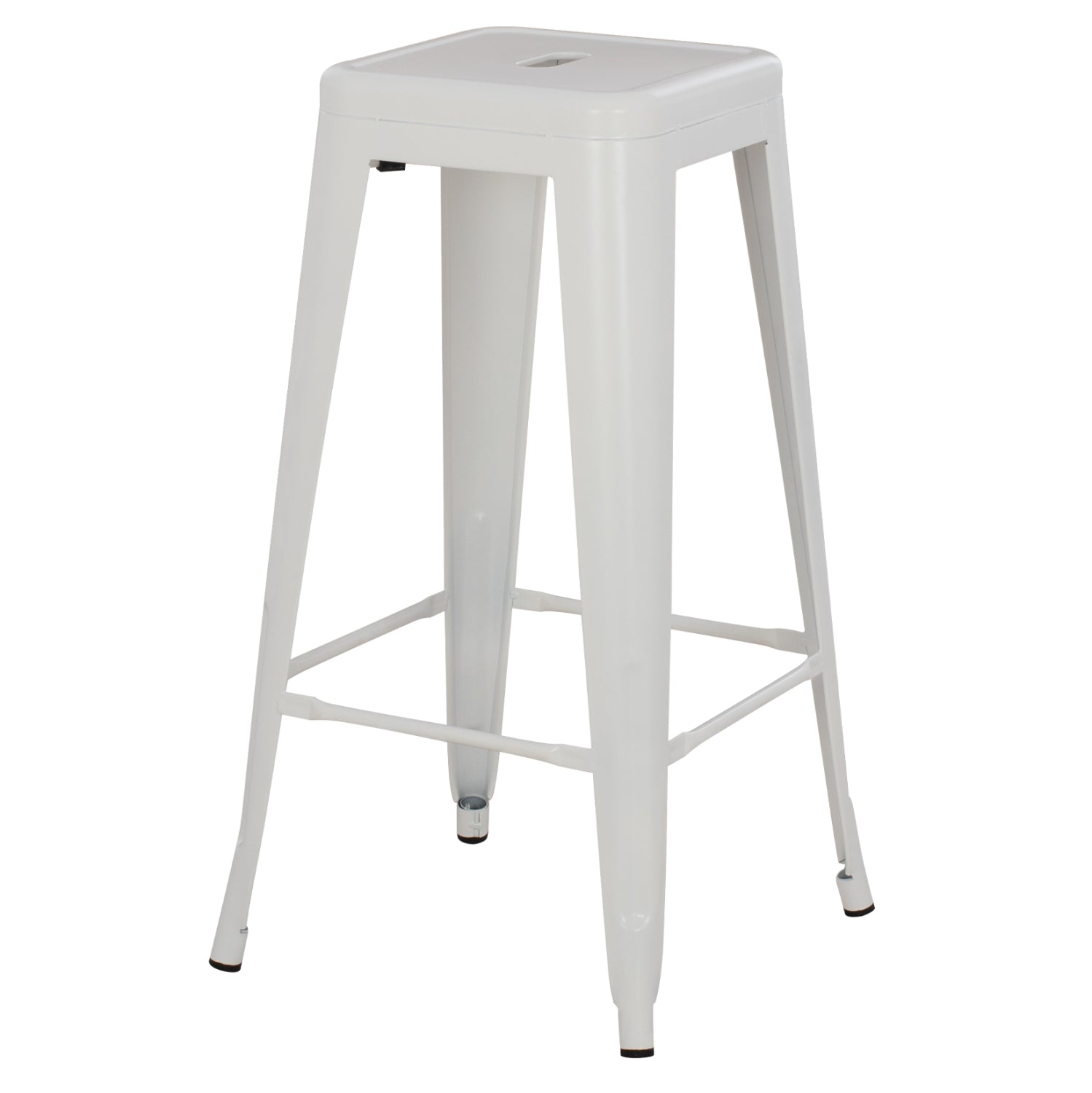 ΣΚΑΜΠΟ ΜΠΑΡ ΜΕΤΑΛΛΙΚΟ MELITA-PRO HM8642.41 ΣΕ ΛΕΥΚΟ ΜΑΤ 43x43x78Υεκ. - Pakobazaar