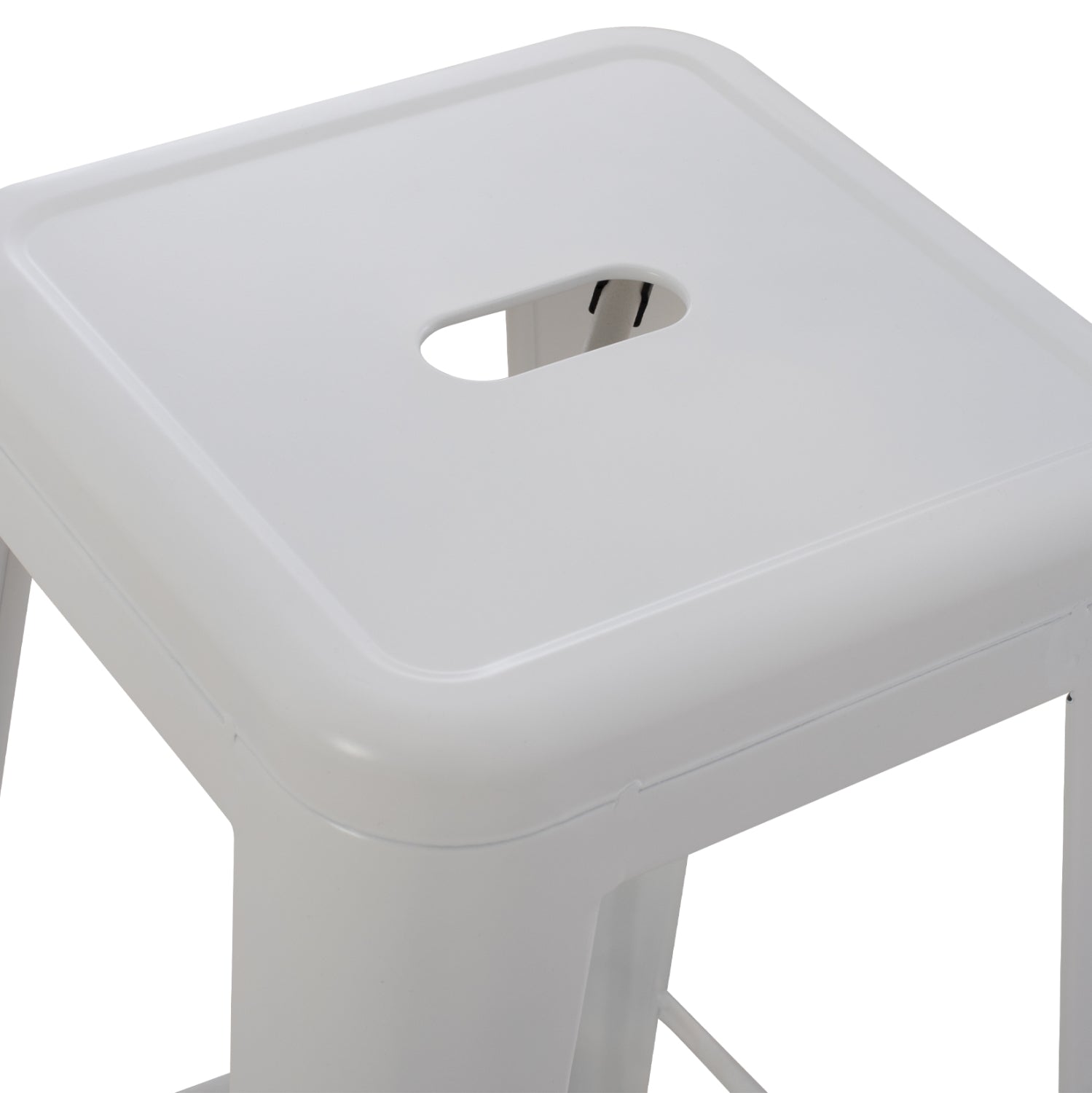 ΣΚΑΜΠΟ ΜΠΑΡ ΜΕΤΑΛΛΙΚΟ MELITA-PRO HM8642.41 ΣΕ ΛΕΥΚΟ ΜΑΤ 43x43x78Υεκ. - Pakobazaar
