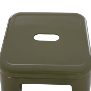 ΣΚΑΜΠΟ ΜΠΑΡ ΜΕΤΑΛΛΙΚΟ MELITA-PRO HM8642.43 ΣΕ DARK OLIVE 43x43x78Υεκ. - Pakobazaar