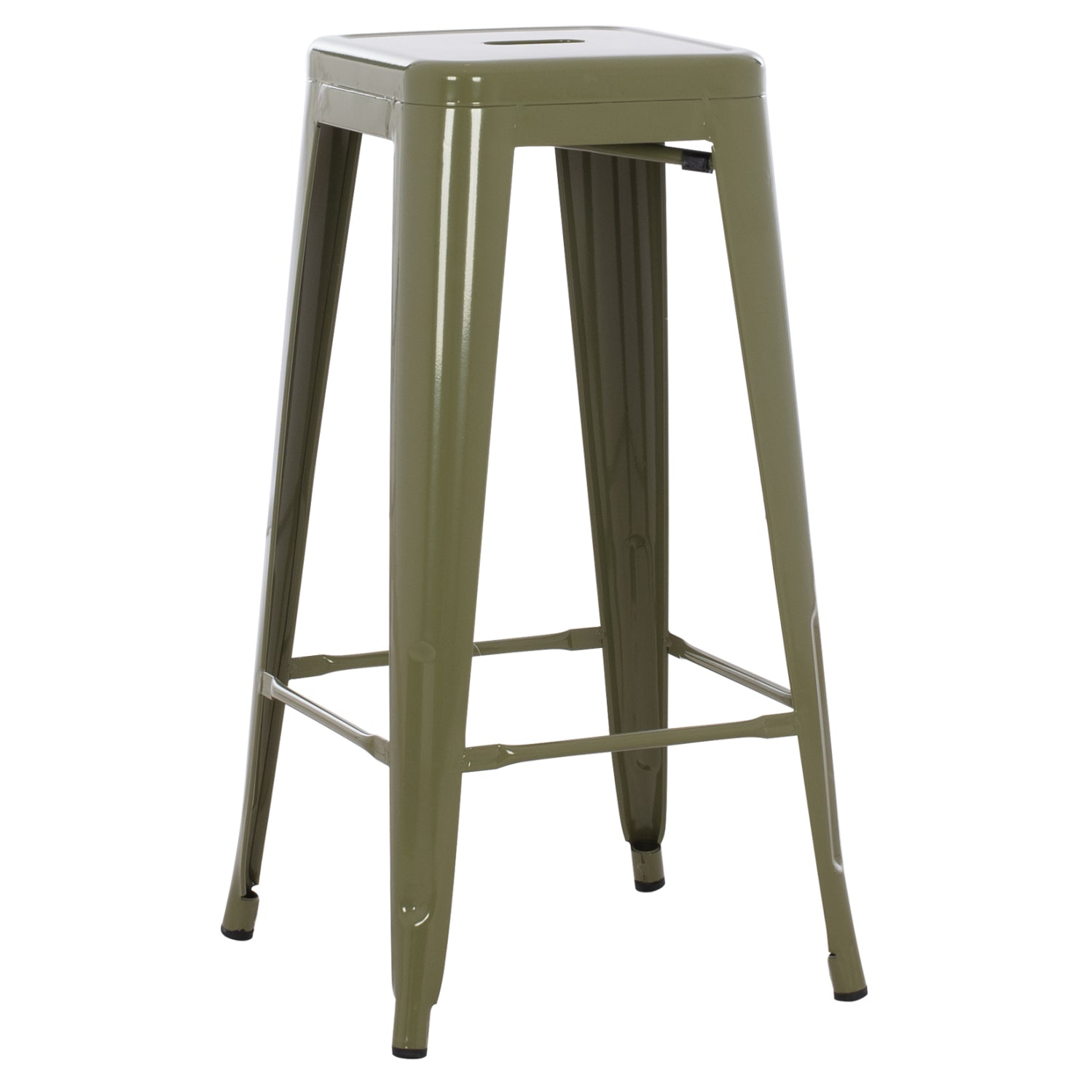 ΣΚΑΜΠΟ ΜΠΑΡ ΜΕΤΑΛΛΙΚΟ MELITA-PRO HM8642.43 ΣΕ DARK OLIVE 43x43x78Υεκ. - Pakobazaar