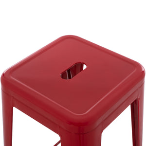 ΣΚΑΜΠΟ ΜΠΑΡ ΜΕΤΑΛΛΙΚΟ MELITA-PRO HM8642.44 ΣΕ ΚΟΚΚΙΝΟ 43x43x78Υεκ. - Pakobazaar