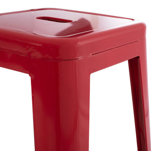 ΣΚΑΜΠΟ ΜΠΑΡ ΜΕΤΑΛΛΙΚΟ MELITA-PRO HM8642.44 ΣΕ ΚΟΚΚΙΝΟ 43x43x78Υεκ. - Pakobazaar