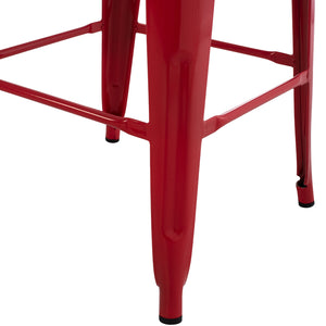 ΣΚΑΜΠΟ ΜΠΑΡ ΜΕΤΑΛΛΙΚΟ MELITA-PRO HM8642.44 ΣΕ ΚΟΚΚΙΝΟ 43x43x78Υεκ. - Pakobazaar