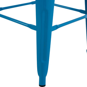 ΣΚΑΜΠΟ ΜΠΑΡ ΜΕΤΑΛΛΙΚΟ MELITA-PRO HM8642.48 ΣΕ ΜΠΛΕ 43x43x78Υεκ. - Pakobazaar