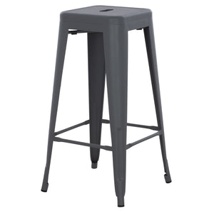 ΣΚΑΜΠΟ ΜΠΑΡ ΜΕΤΑΛΛΙΚΟ MELITA-PRO HM8642.50 ΣΕ ΓΚΡΙ 43x43x78Υεκ. - Pakobazaar