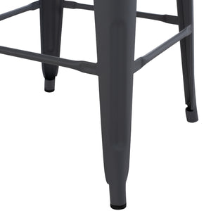 ΣΚΑΜΠΟ ΜΠΑΡ ΜΕΤΑΛΛΙΚΟ MELITA-PRO HM8642.50 ΣΕ ΓΚΡΙ 43x43x78Υεκ. - Pakobazaar