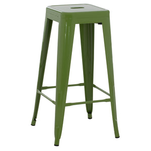 ΣΚΑΜΠΟ ΜΠΑΡ ΜΕΤΑΛΛΙΚΟ MELITA-PRO HM8642.53 ΣΕ LIGHT OLIVE GREEN 43x43x78Υεκ. - Pakobazaar