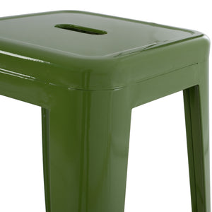 ΣΚΑΜΠΟ ΜΠΑΡ ΜΕΤΑΛΛΙΚΟ MELITA-PRO HM8642.53 ΣΕ LIGHT OLIVE GREEN 43x43x78Υεκ. - Pakobazaar