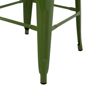 ΣΚΑΜΠΟ ΜΠΑΡ ΜΕΤΑΛΛΙΚΟ MELITA-PRO HM8642.53 ΣΕ LIGHT OLIVE GREEN 43x43x78Υεκ. - Pakobazaar
