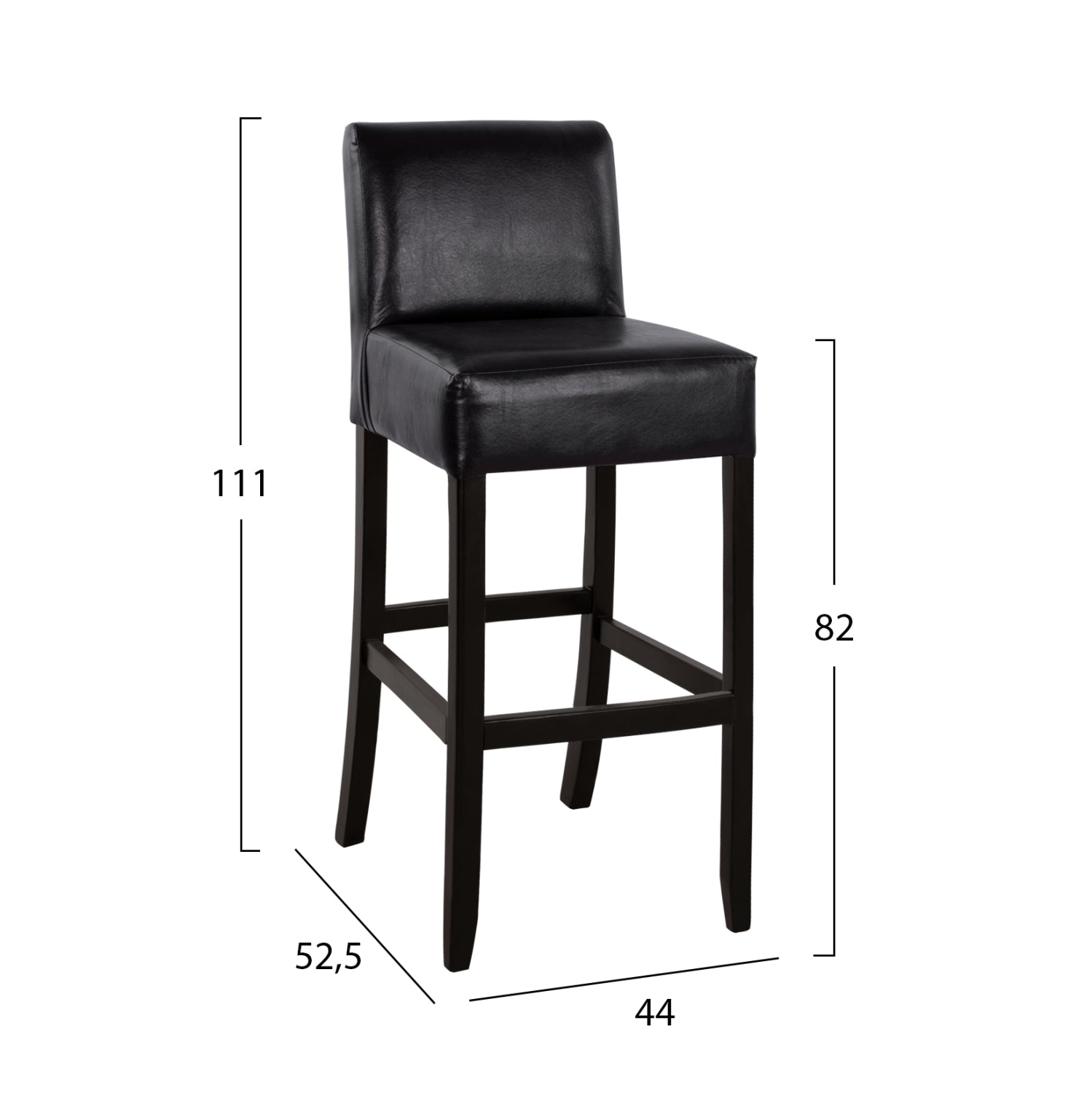 ΣΚΑΜΠΩ ΜΠΑΡ ΟΞΙΑ ΜΕ ΠΛΑΤΗ ΜΕ PVC ΚΑΦΕ RODOS VEGGE HM299 44x52,5x111 εκ. - Pakobazaar