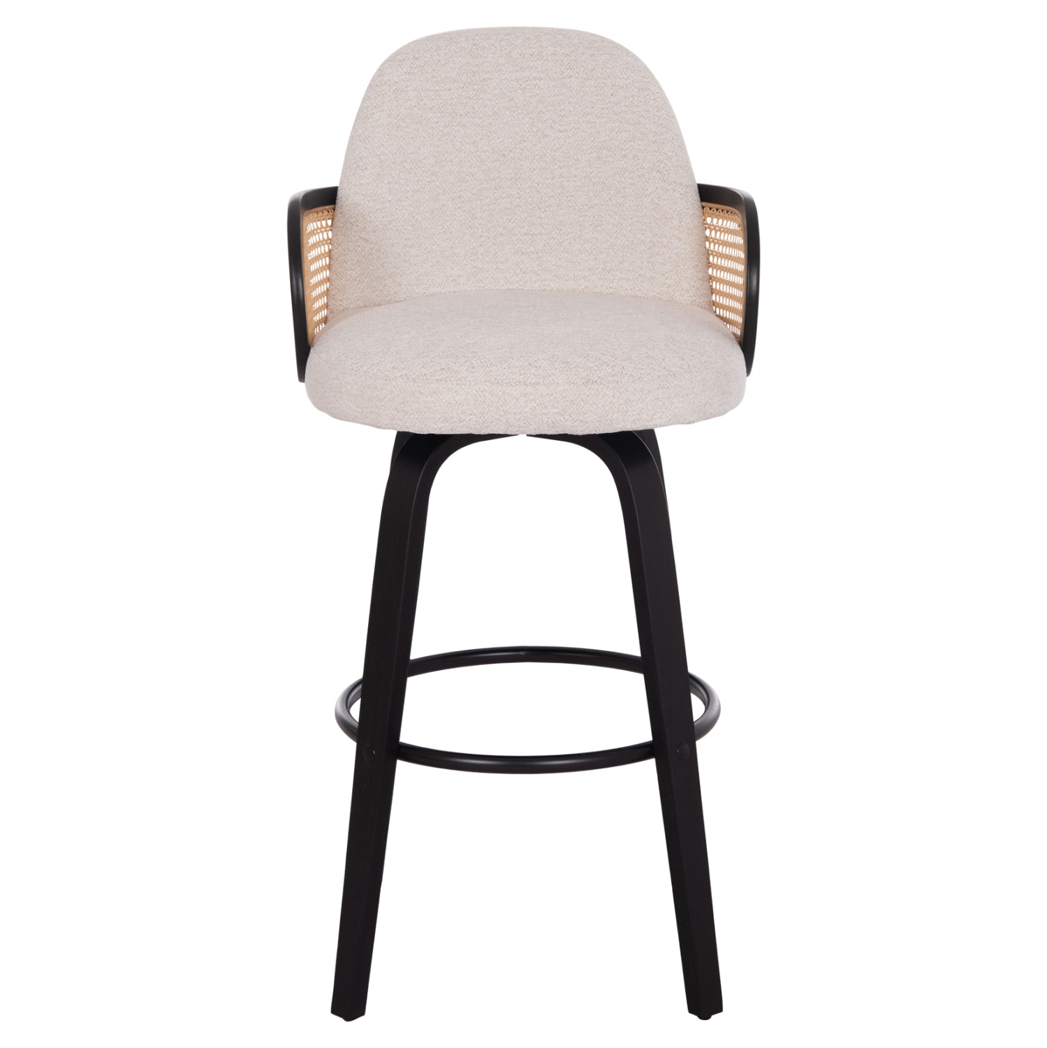 ΣΚΑΜΠΟ ΜΠΑΡ ΠΕΡΙΣΤΡΕΦΟΜΕΝΟ BECKER HM18251.02 PLYWOOD ΜΑΥΡΟ--ΕΚΡΟΥ ΥΦΑΣΜΑ 50x52x100Υ - Pakobazaar