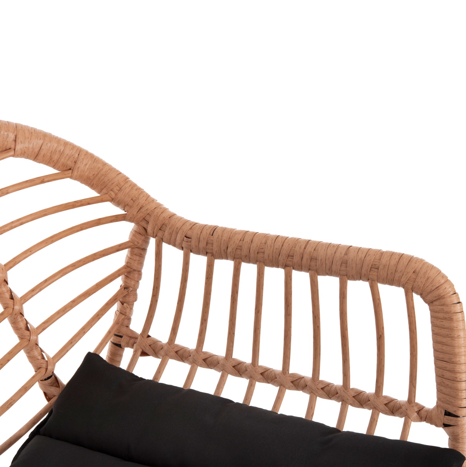 ΣΚΑΜΠΟ ΜΠΑΡ ΨΗΛΟ ALLEGRA HM5640.11 ΜΠΕΖ P.E. RATTAN-ΜΑΥΡΟ ΜΕΤΑΛΛΟ 54x55x108Υεκ. - Pakobazaar