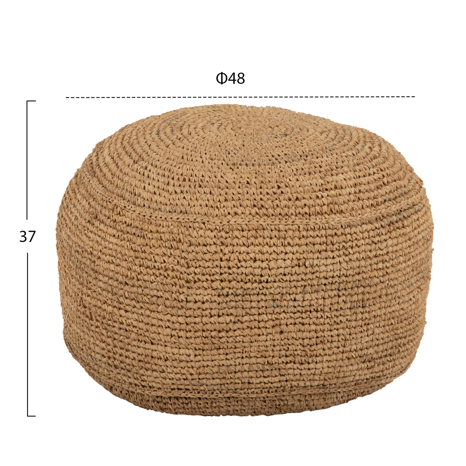 ΣΚΑΜΠΟ-ΠΟΥΦ AONI HM7828 ΑΠΟ ΑΠΟΞΗΡΑΜΕΝΕΣ ΙΝΕΣ ΦΟΙΝΙΚΑ ΣΕ ΦΥΣΙΚΟ Φ48x37Υεκ. - Pakobazaar