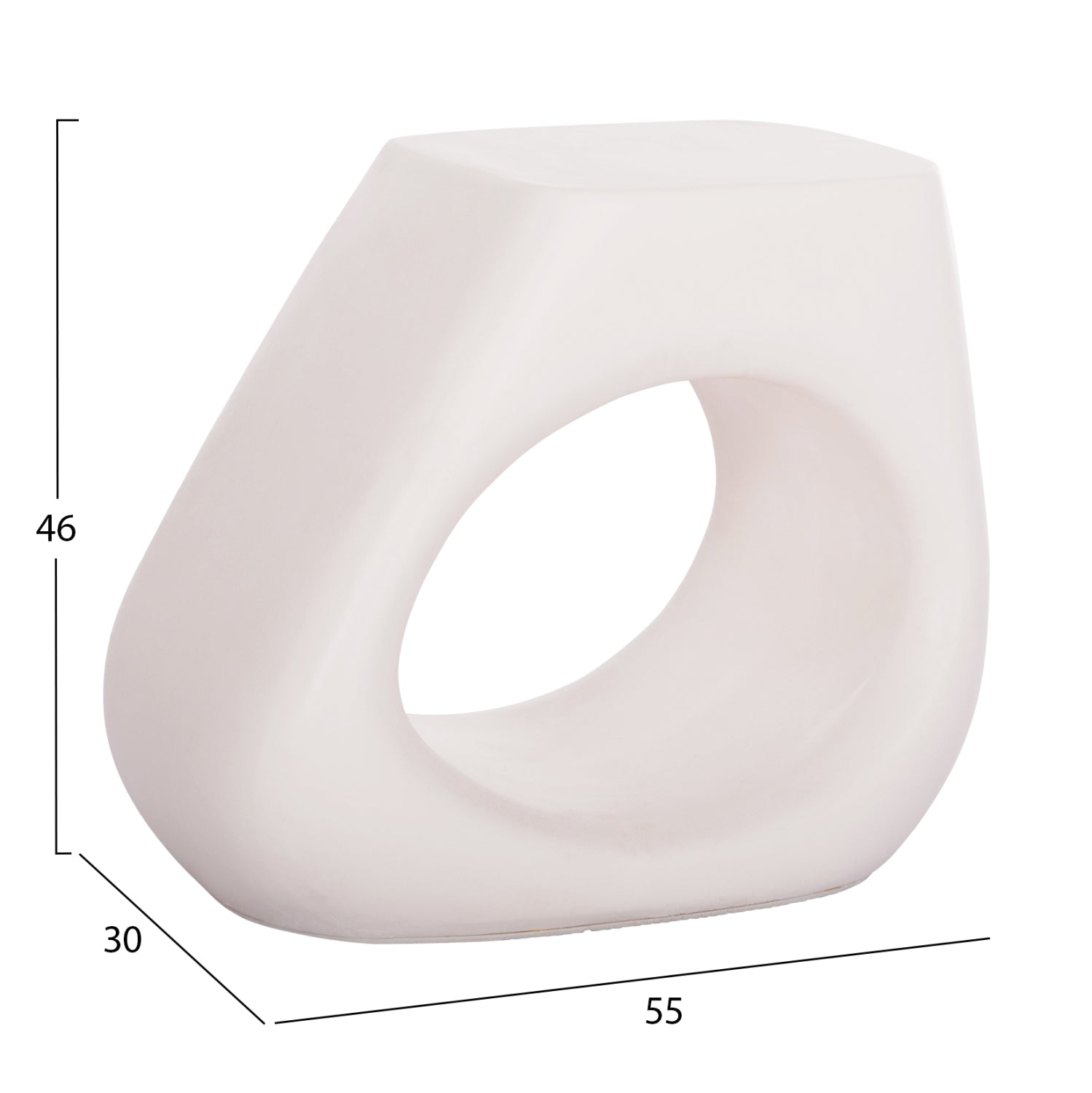 ΣΚΑΜΠΟ ΣΑΛΟΝΙΟΥ LANS HM4691.02 FIBER CEMENT ΣΕ ΛΕΥΚΟ--55x30x46Υεκ. - Pakobazaar
