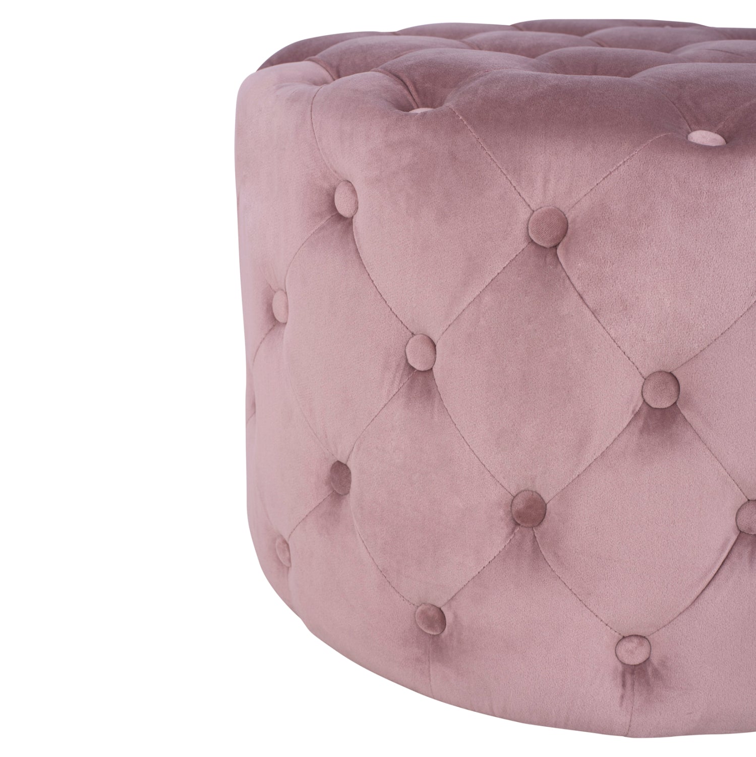 ΣΚΑΜΠΟ KASSIE  ΣΑΠΙΟ ΜΗΛΟ ΒΕΛΟΥΔΟ ΤΥΠΟΥ CHESTERFIELD HM8406.02 Φ60x43Υ εκ. - Pakobazaar