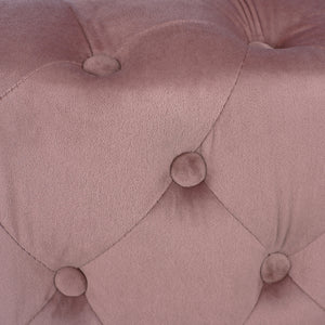 ΣΚΑΜΠΟ KASSIE  ΣΑΠΙΟ ΜΗΛΟ ΒΕΛΟΥΔΟ ΤΥΠΟΥ CHESTERFIELD HM8406.02 Φ60x43Υ εκ. - Pakobazaar
