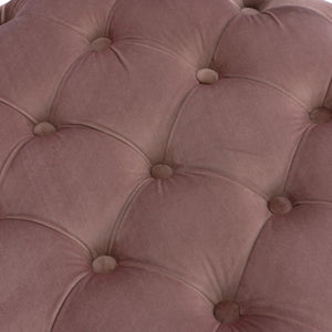 ΣΚΑΜΠΟ KASSIE  ΣΑΠΙΟ ΜΗΛΟ ΒΕΛΟΥΔΟ ΤΥΠΟΥ CHESTERFIELD HM8406.02 Φ60x43Υ εκ. - Pakobazaar