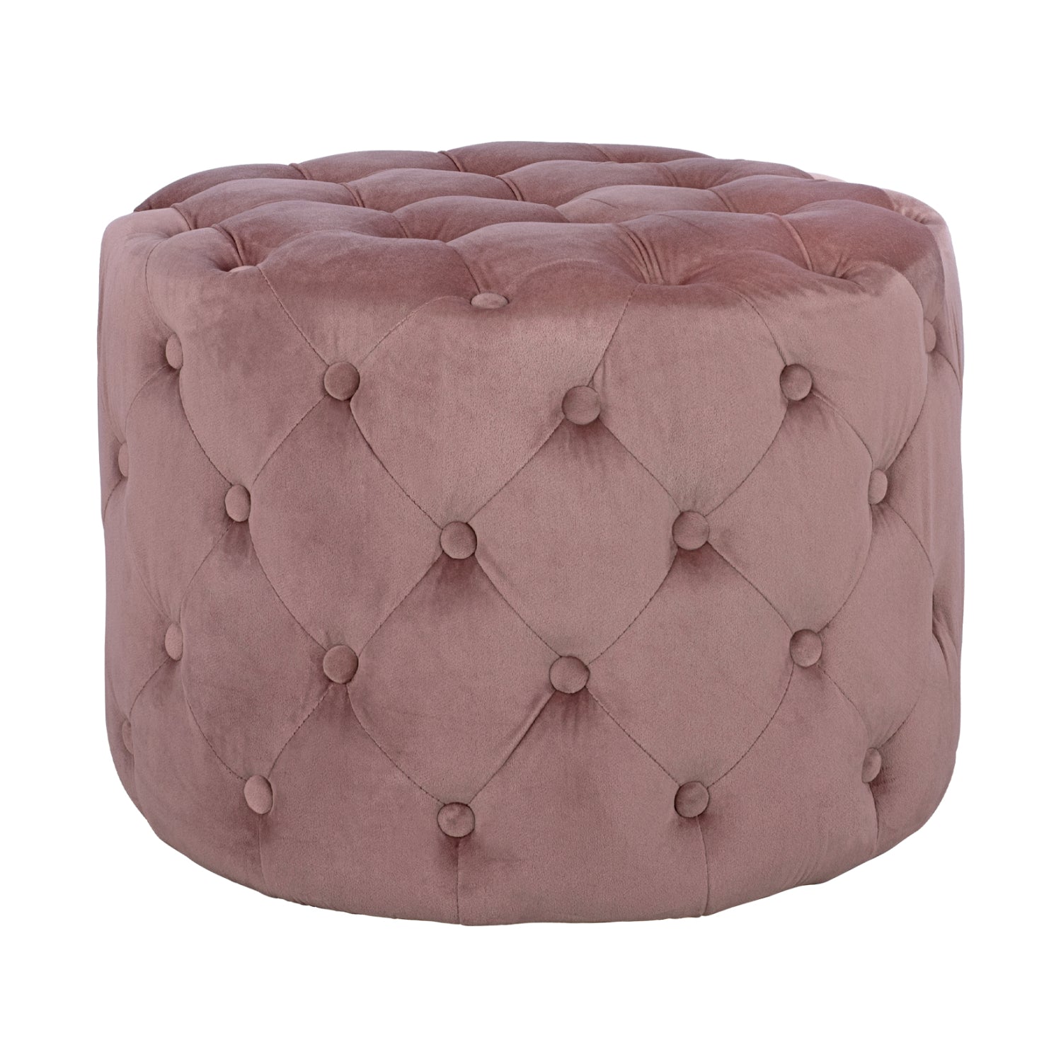 ΣΚΑΜΠΟ KASSIE  ΣΑΠΙΟ ΜΗΛΟ ΒΕΛΟΥΔΟ ΤΥΠΟΥ CHESTERFIELD HM8406.02 Φ60x43Υ εκ. - Pakobazaar