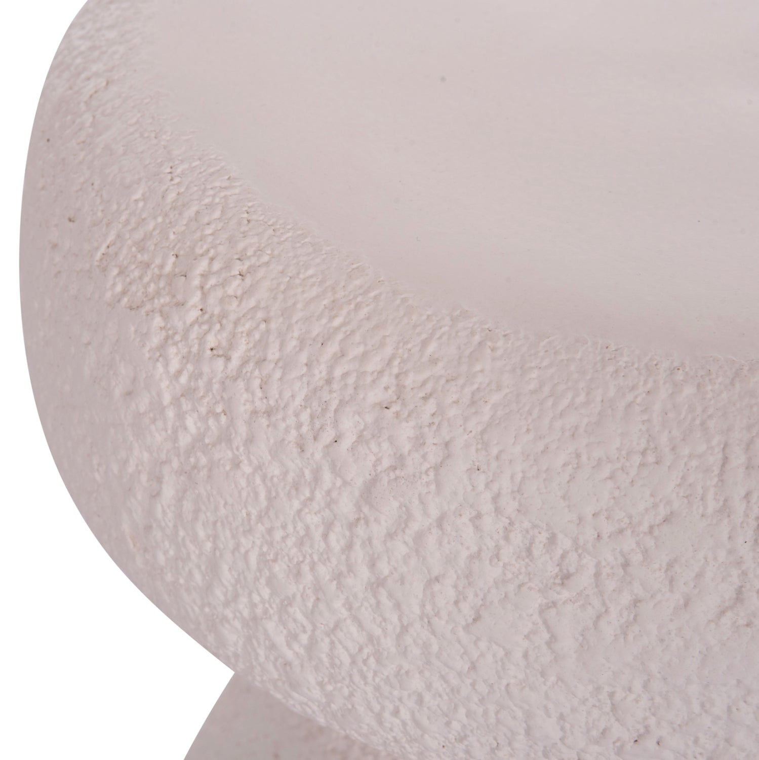 ΣΚΑΜΠΟ ΣΤΡΟΓΓΥΛΟ INTERON HM18171.02 FIBER CEMENT ΣΕ ΛΕΥΚΟ--Φ34x39Υεκ. - Pakobazaar