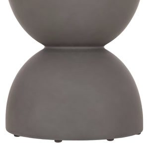 ΣΚΑΜΠΟ ΣΤΡΟΓΓΥΛΟ ZINI HM6580.01 FIBER CEMENT ΣΕ ΓΚΡΙ Φ35x43Υεκ - Pakobazaar