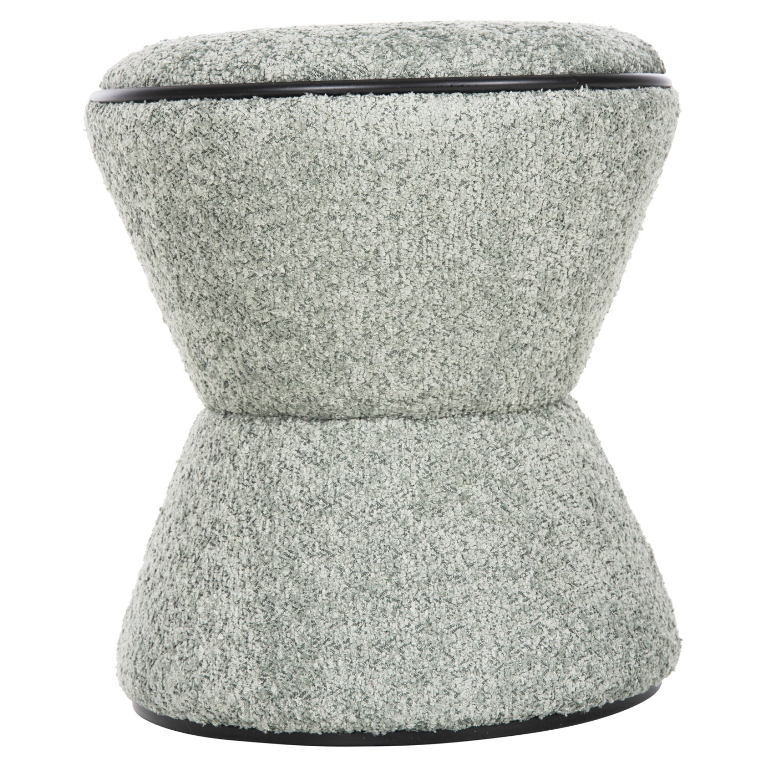 ΣΚΑΜΠΟ ΣΤΡΟΓΓΥΛΟ LINNER HM9604.05 ΜΠΟΥΚΛΕ ΥΦΑΣΜΑ ΦΥΣΤΙΚΙ-ΜΑΥΡΗ ΛΕΠΤΟΜΕΡΕΙΑ Φ38x44 εκ. - Pakobazaar