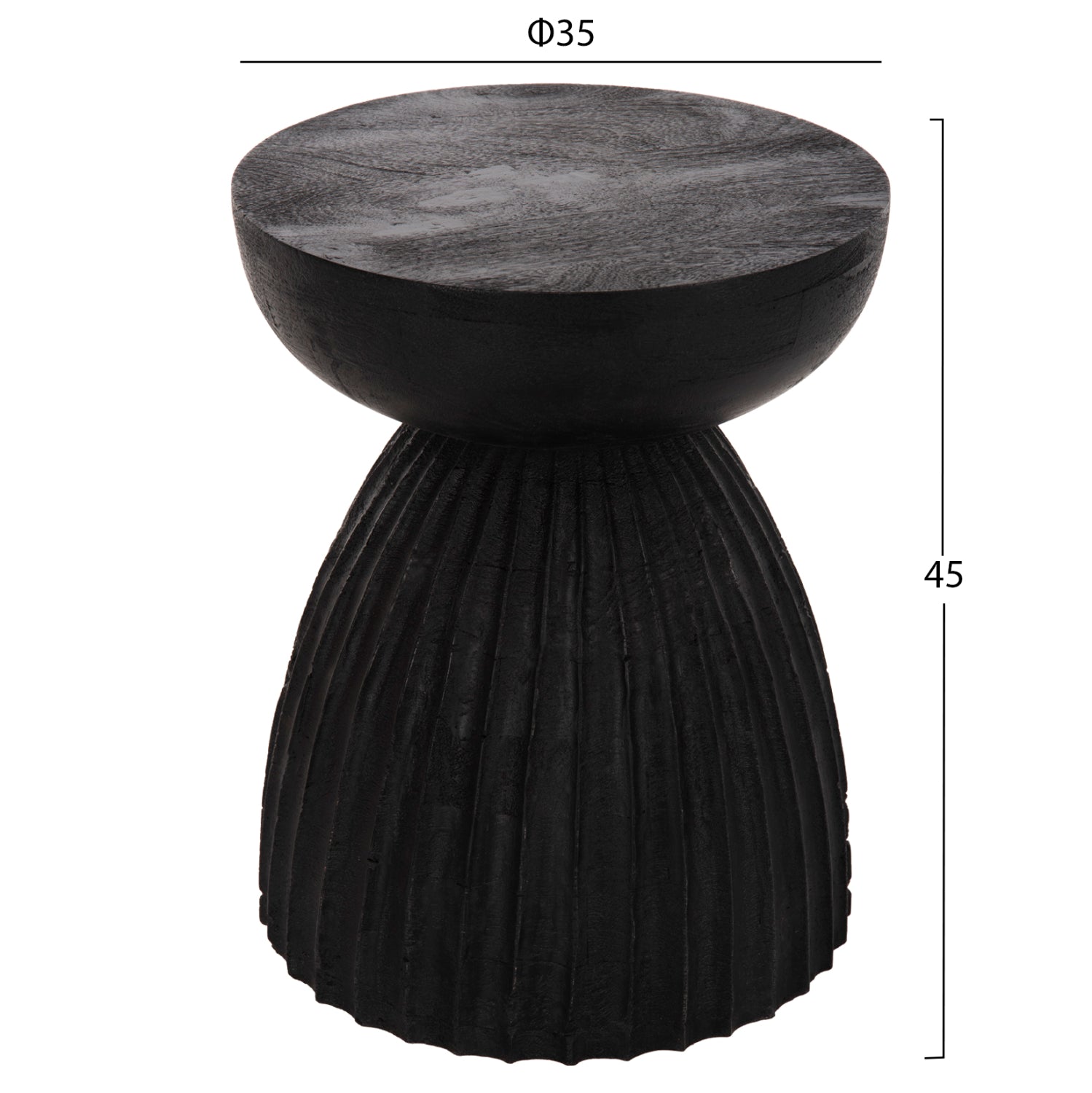 ΣΚΑΜΠΟ ΣΤΡΟΓΓΥΛΟ SCALLOP HM9702 ΜΑΣΙΦ MANGO ΣΕ ΣΕ ΜΑΥΡΟ ΧΡΩΜΑ Φ35x45Υεκ. - Pakobazaar