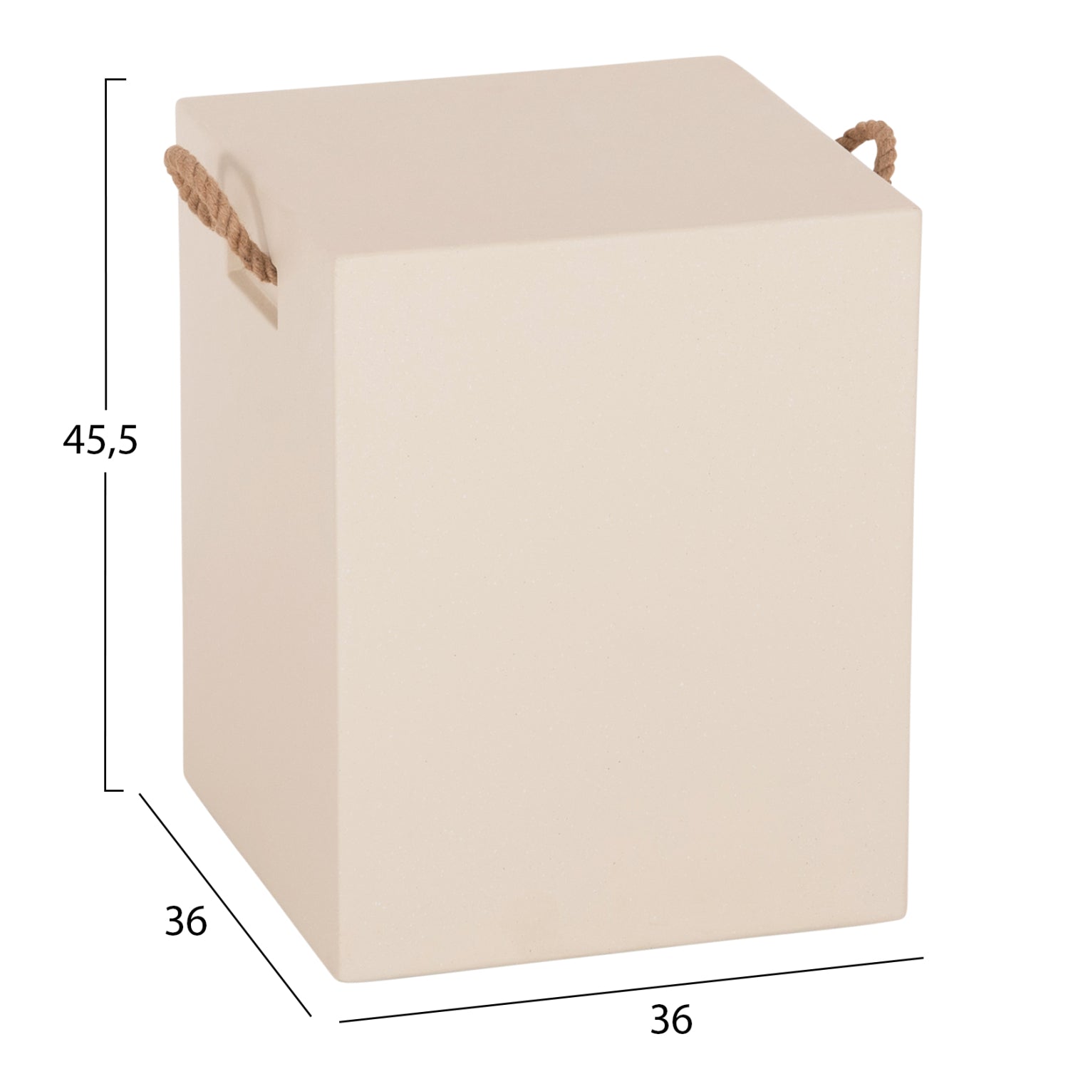 ΣΚΑΜΠΟ ΤΕΤΡΑΓΩΝΟ ΜΕ ΧΕΡΟΥΛΙΑ ZAK HM6581.02 FIBER CEMENT ΣΕ ΜΠΕΖ 36x36x45,5Υεκ - Pakobazaar