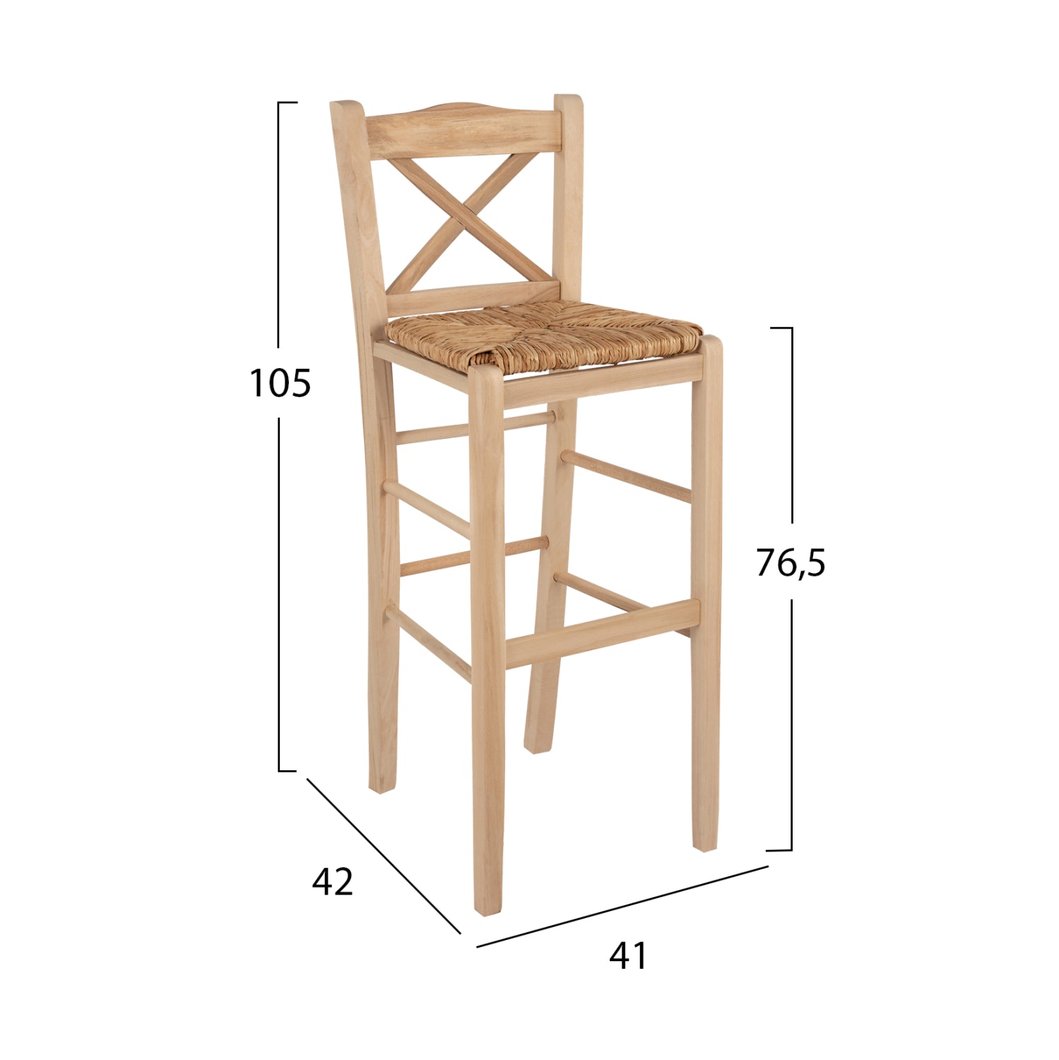ΣΚΑΜΠΟ ΞΥΛΙΝΟ LUCIUS ΧΙΑΣΤΗ ΑΒΑΦΟ ΜΕ ΨΑΘΑ HM10375.02 - Pakobazaar