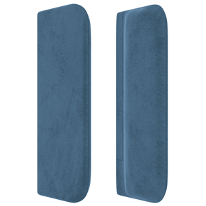 Κρεβάτι Boxspring με Στρώμα Σκούρο Μπλε 160x200 εκ. Βελούδινο