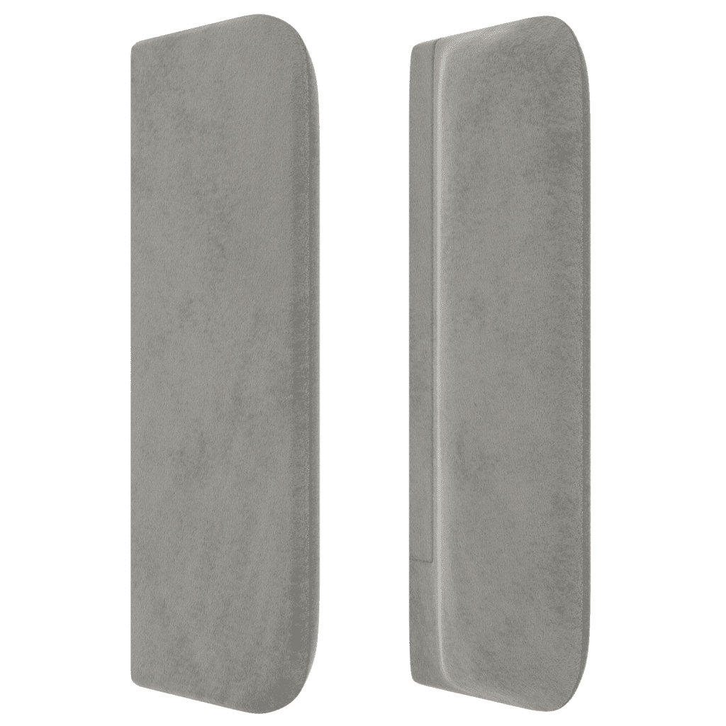 Κρεβάτι Boxspring με Στρώμα Ανοιχτό Γκρι 200x200 εκ. Βελούδινο