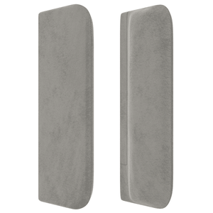 Κρεβάτι Boxspring με Στρώμα Ανοιχτό Γκρι 200x200 εκ. Βελούδινο