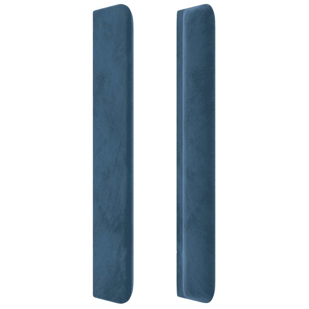 Κρεβάτι Boxspring με Στρώμα Σκούρο Μπλε 180x200 εκ. Βελούδινο
