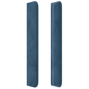 Κρεβάτι Boxspring με Στρώμα Σκούρο Μπλε 180x200 εκ. Βελούδινο