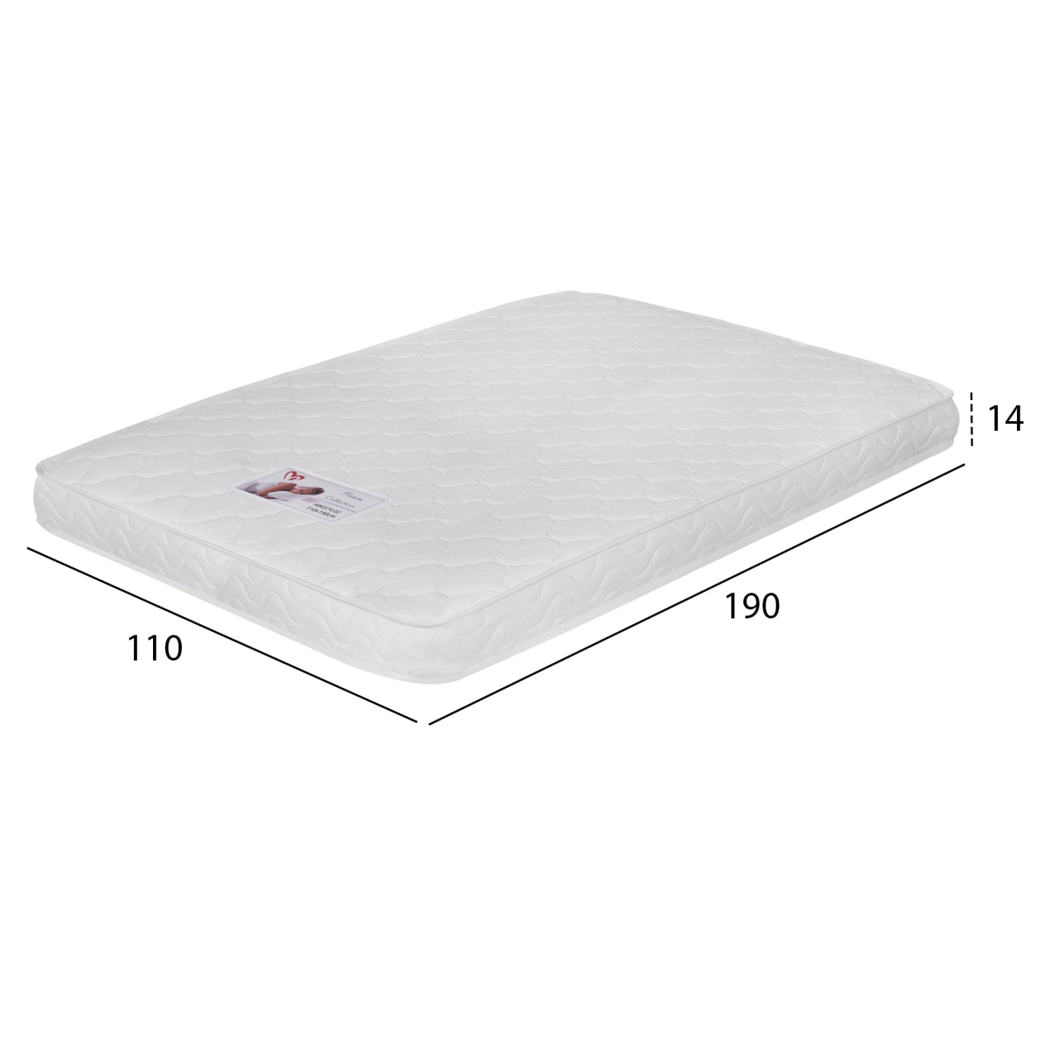 ΣΤΡΩΜΑ ΑΦΡΟΥ ΧΩΡΙΣ ΕΛΑΤΗΡΙΑ JORDY 110X190x15Y-- HM374.02  (ROLL PACKING) ΛΕΥΚΟ - Pakobazaar