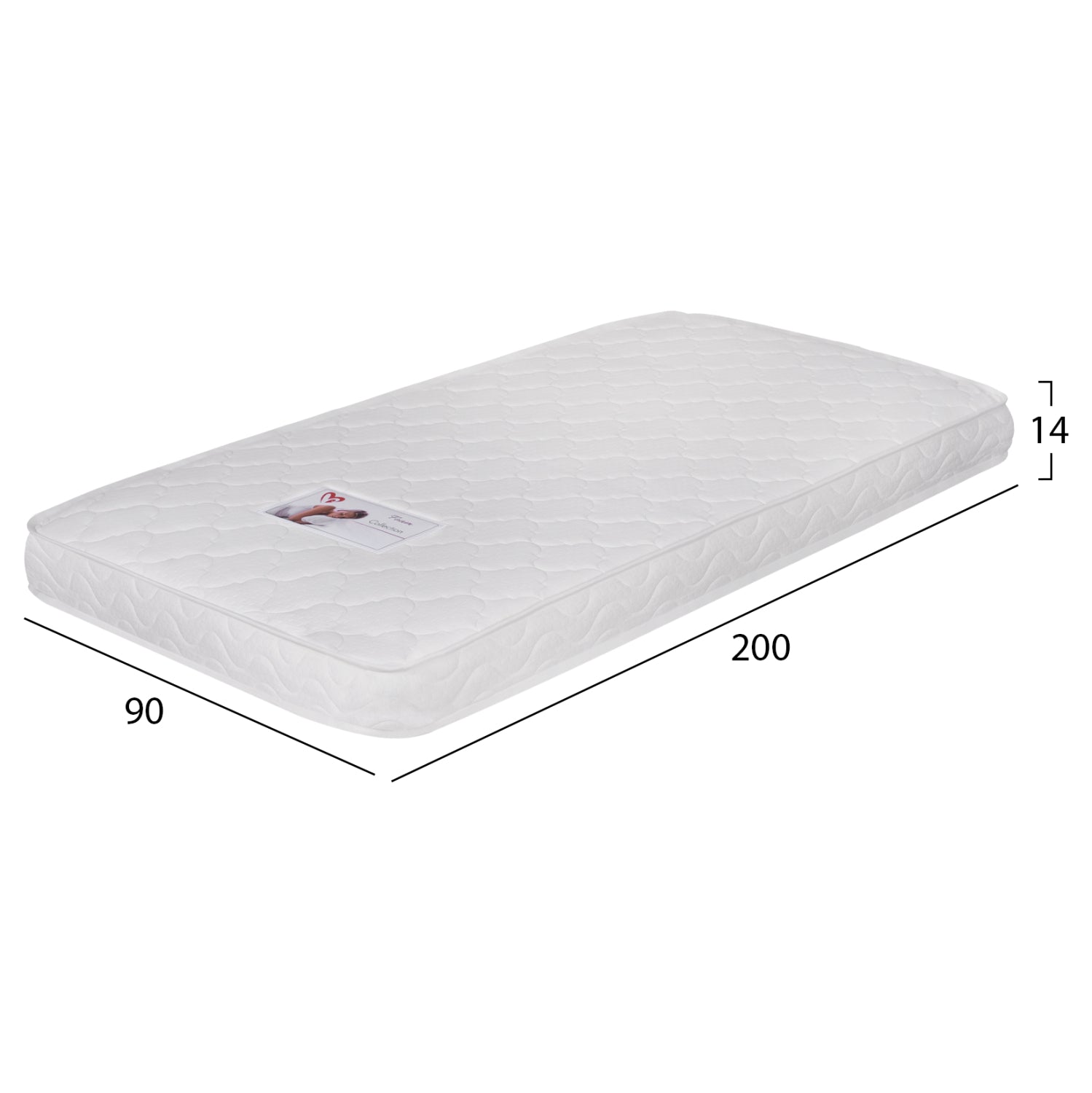 ΣΤΡΩΜΑ ΑΦΡΟΥ ΧΩΡΙΣ ΕΛΑΤΗΡΙΑ JORDY 90X200x15Y-- HM374.10  (ROLL PACKING) ΛΕΥΚΟ - Pakobazaar