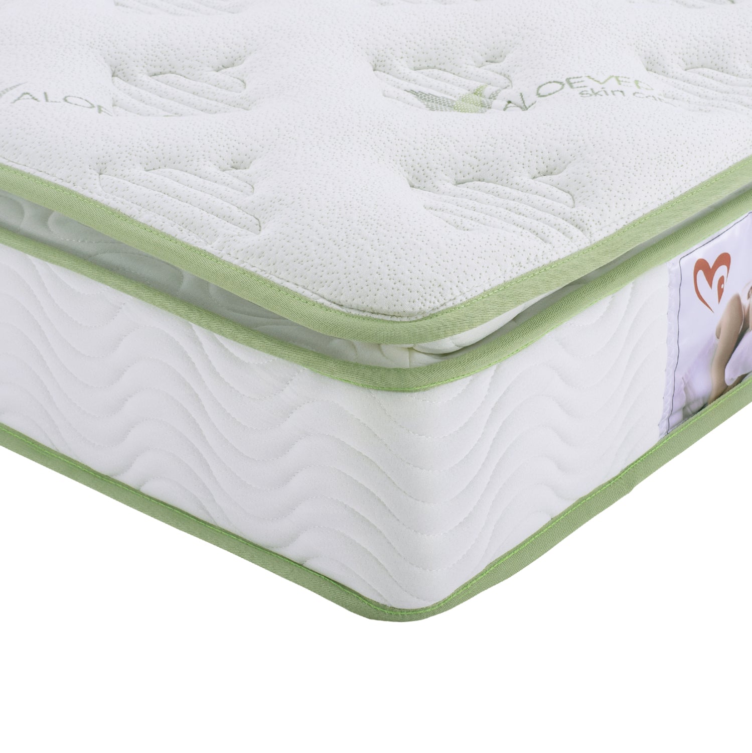 ΣΤΡΩΜΑ CONTINUOUS SPRING ΑΝΩΣΤΡΩΜΑ ALOE VERA 110X190 HM372.12 ΜΟΝΗΣ ΟΨΗΣ - Pakobazaar