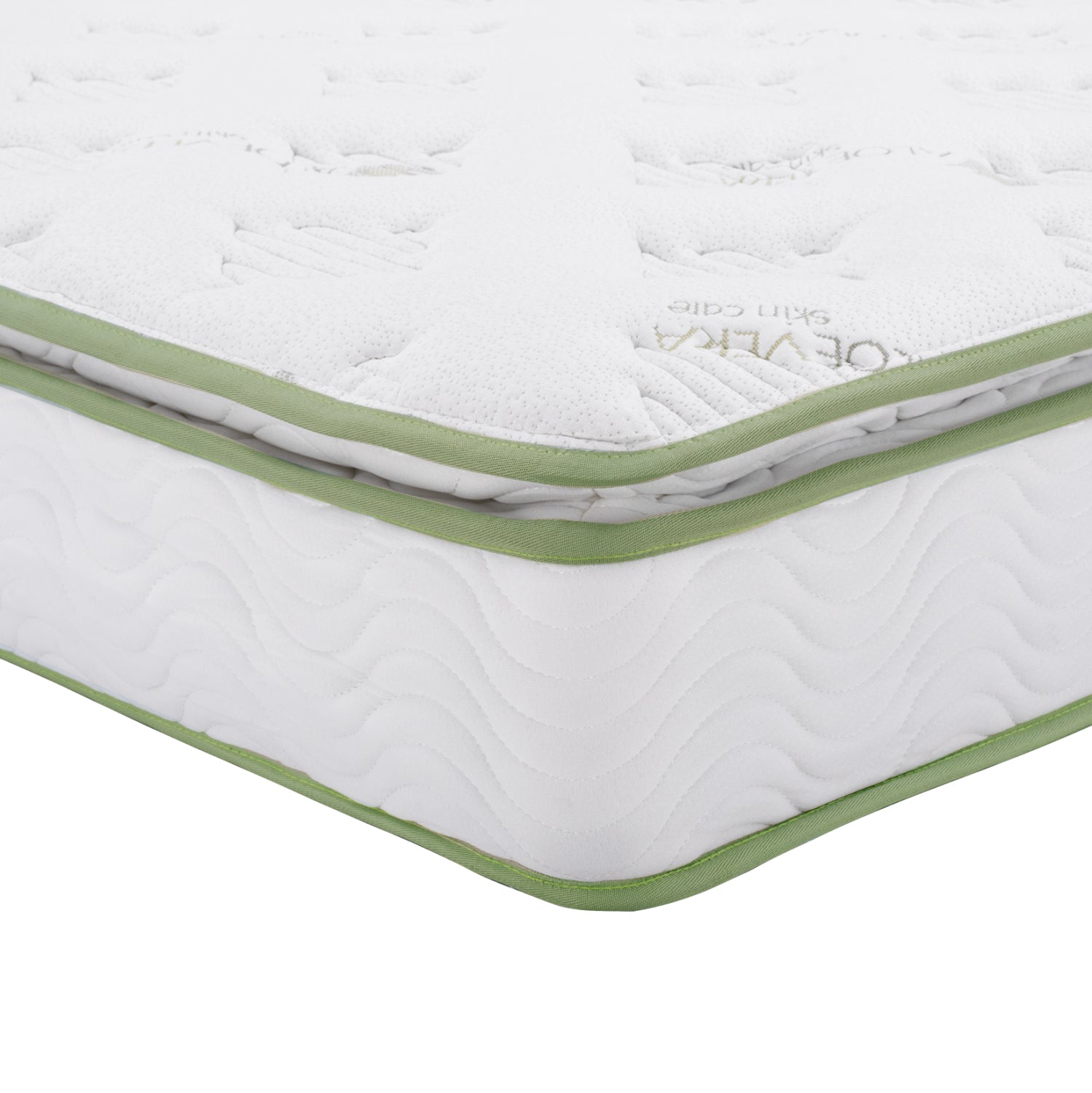 ΣΤΡΩΜΑ CONTINUOUS SPRING ΑΝΩΣΤΡΩΜΑ ALOE VERA 160X200 HM372.16 ΜΟΝΗΣ ΟΨΗΣ - Pakobazaar