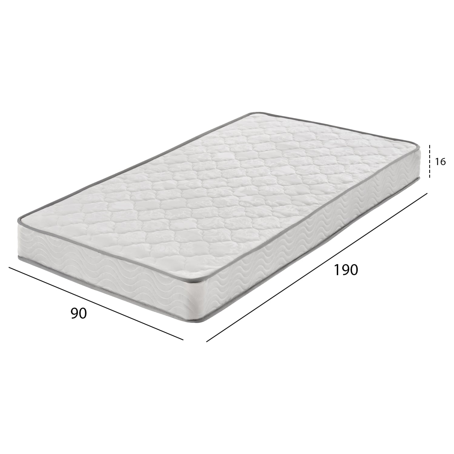 ΣΤΡΩΜΑ CONTINUOUS SPRING ΧΑΜΗΛΗ ΣΟΥΣΤΑ ΜΟΝΗΣ ΟΨΗΣ HM671.01 90x190x16 εκ. - Pakobazaar