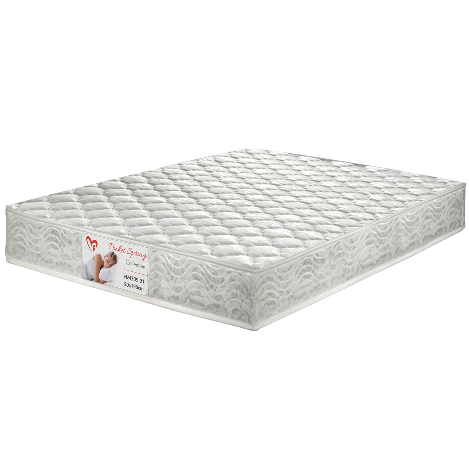 ΣΤΡΩΜΑ POCKET SPRING ΔΙΠΛΟ 140x190 ΔΙΠΛΗΣ ΟΨΗΣ HM309.03 - Pakobazaar