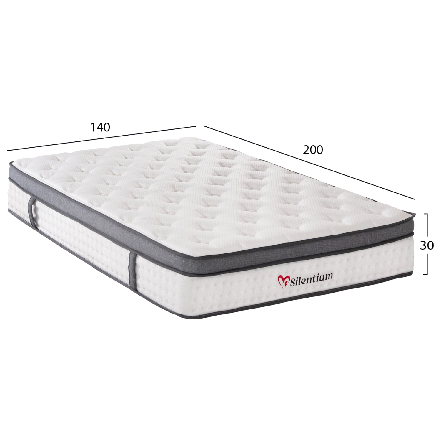 ΣΤΡΩΜΑ ΔΙΠΛΟ SILENTIUM HM749.04 POCKET SPRINGS--ΛΕΥΚΟ 140x200x30Υεκ. - Pakobazaar