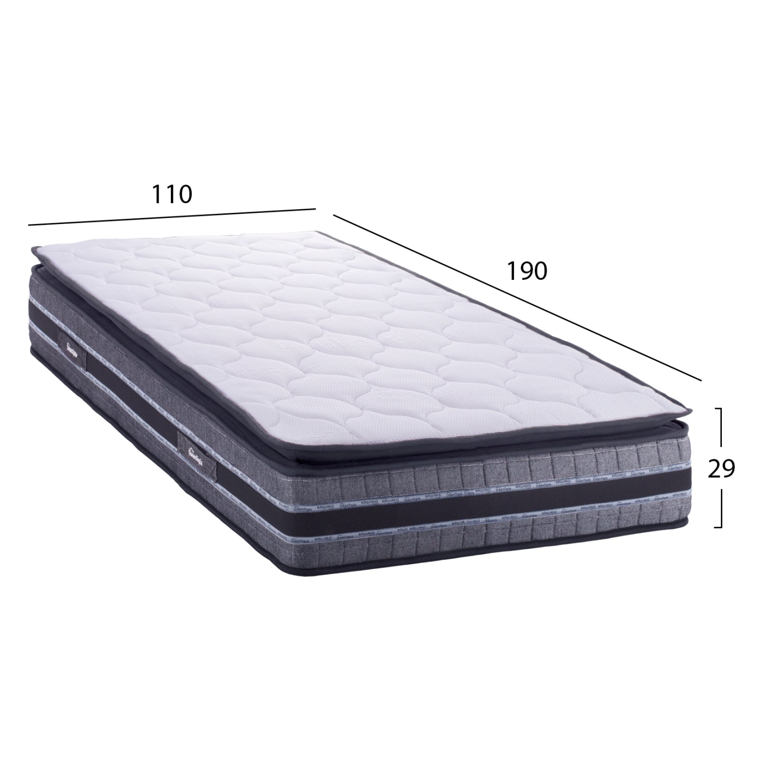 ΣΤΡΩΜΑ DREAMTOPIA FRANKLIN HM657.110 BONNELL SPRING ΜΕ ΑΝΩΣΤΡΩΜΑ 110x190x29Y εκ. - Pakobazaar