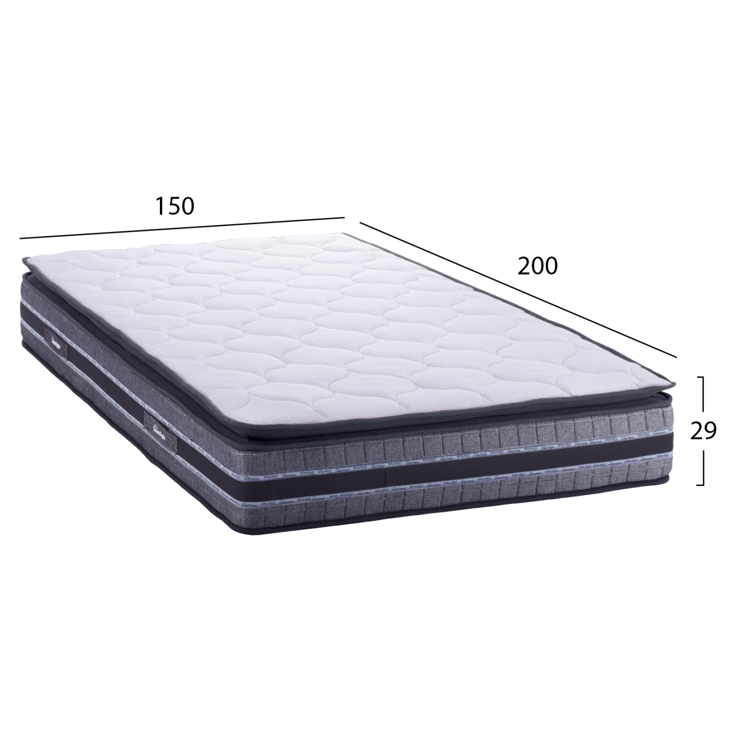 ΣΤΡΩΜΑ DREAMTOPIA FRANKLIN HM657.150 BONNELL SPRING ΜΕ ΑΝΩΣΤΡΩΜΑ 150x200x29Y εκ. - Pakobazaar