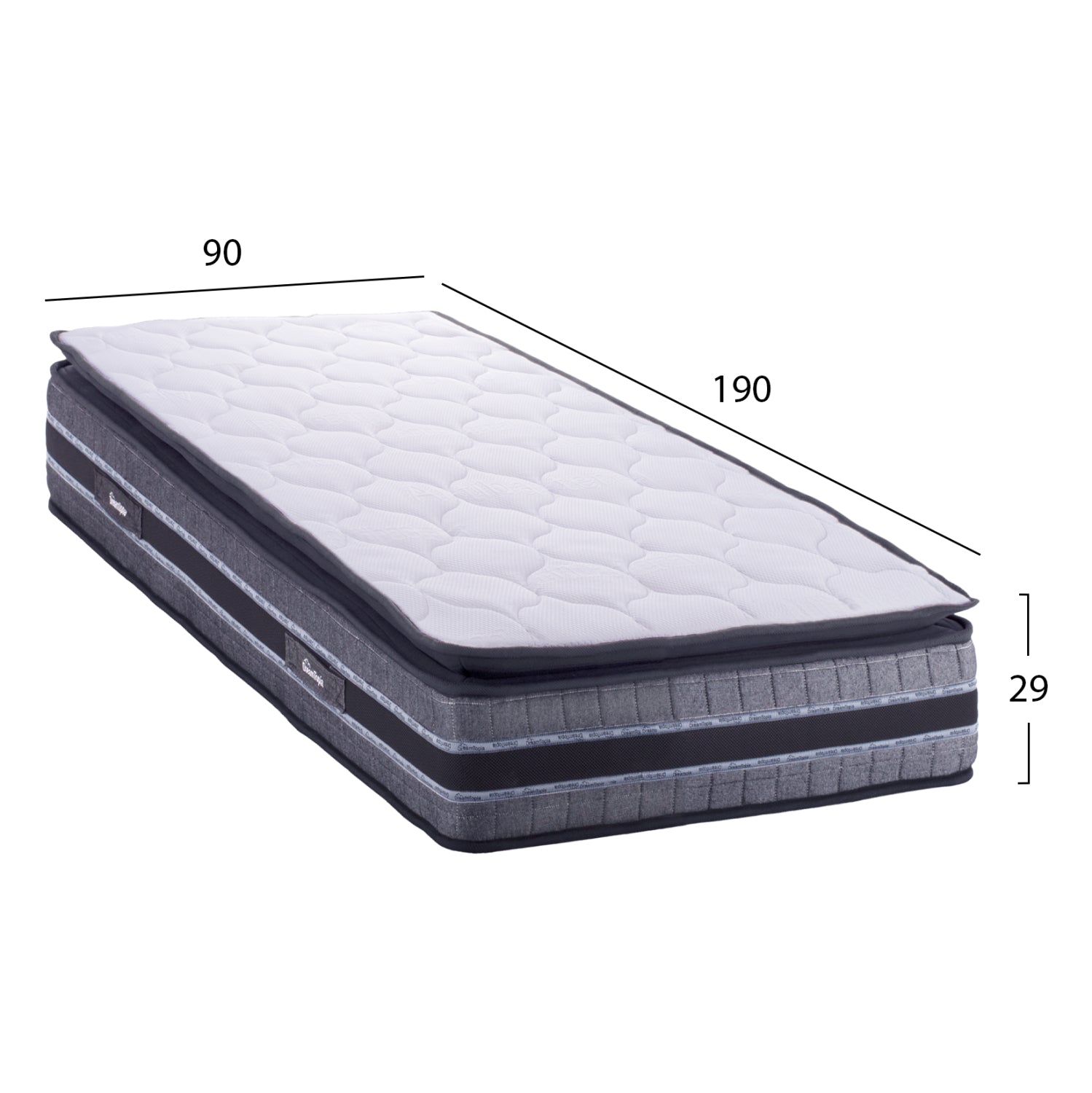 ΣΤΡΩΜΑ DREAMTOPIA FRANKLIN HM657.90 BONNELL SPRING ΜΕ ΑΝΩΣΤΡΩΜΑ 90x190x29Y εκ. - Pakobazaar