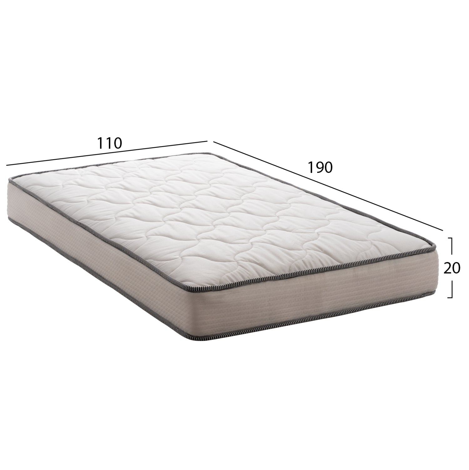 ΣΤΡΩΜΑ DREAMTOPIA ΣΕΙΡΑ ATLAS HM654.110 BONNELL SPRING 110x190x20Y εκ. - Pakobazaar