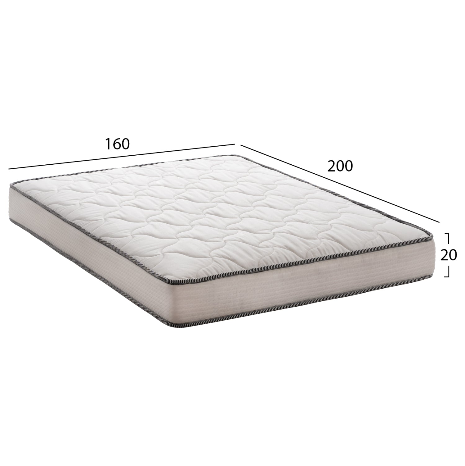 ΣΤΡΩΜΑ DREAMTOPIA ΣΕΙΡΑ ATLAS HM654.160 BONNELL SPRING 160x200x20Y εκ. - Pakobazaar